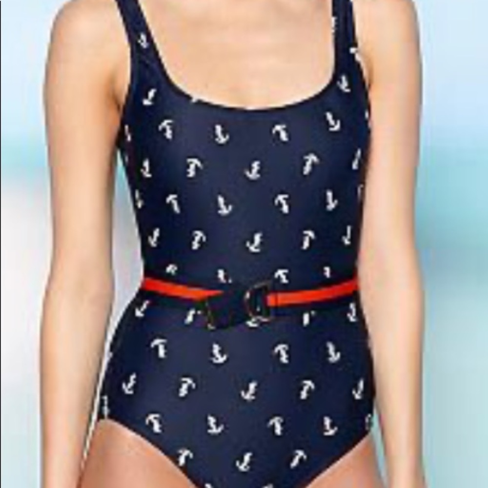 Tommy Hilfiger Navy White Anchors Aweigh‎ Swimsuit